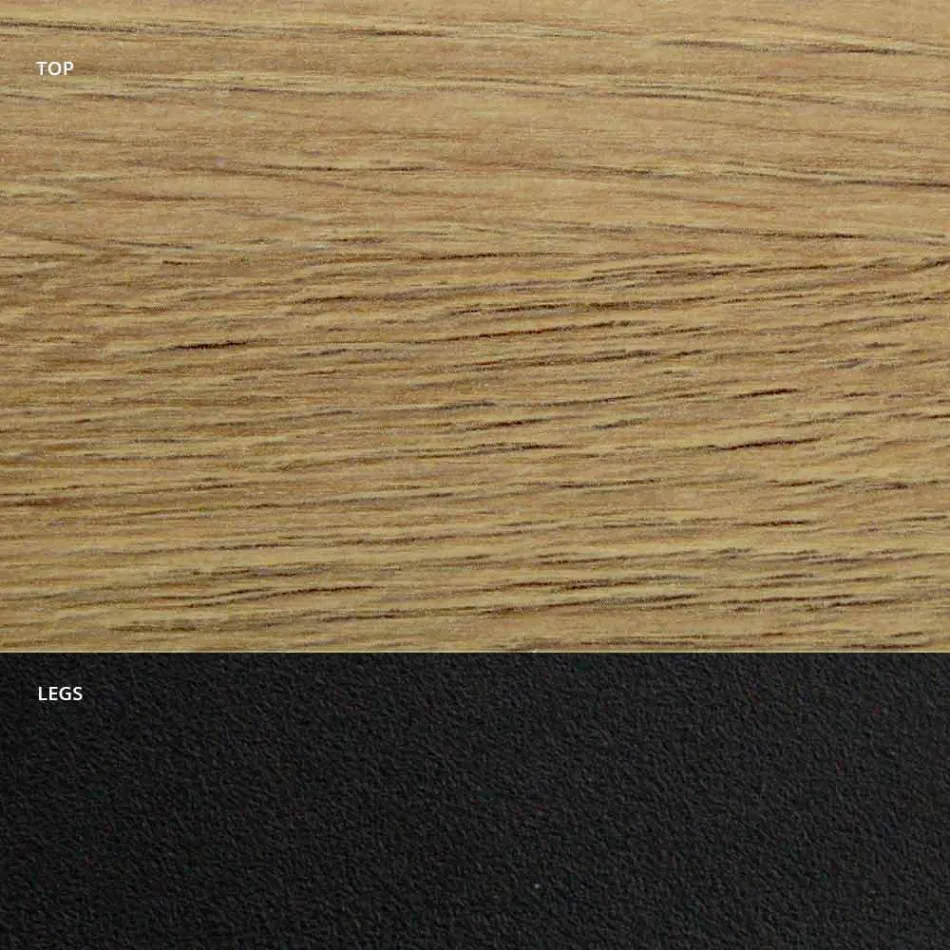 Eettafel in HPL-laminaat en hoge kwaliteit gemaakt in Italië staal - Dalmatiër Viadurini