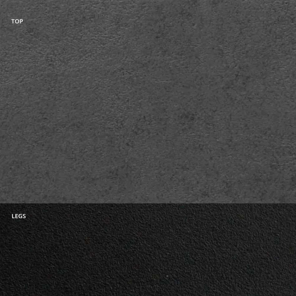 Eettafel in HPL-laminaat en hoge kwaliteit gemaakt in Italië staal - Dalmatiër Viadurini