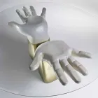 houten eettafel met glazen blad, gemaakt in Italië, Bartolo Viadurini