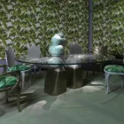 houten eettafel met glazen blad, gemaakt in Italië, Bartolo Viadurini