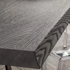 Eettafel van hout en aluminium, gemaakt in Italië, kostbaar - Lingotto Viadurini