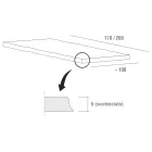 Eettafel van hout en aluminium, gemaakt in Italië, kostbaar - Lingotto Viadurini