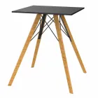 Vierkant design houten en HPL eettafel, 4 stuks - Faz Wood van Vondom Viadurini