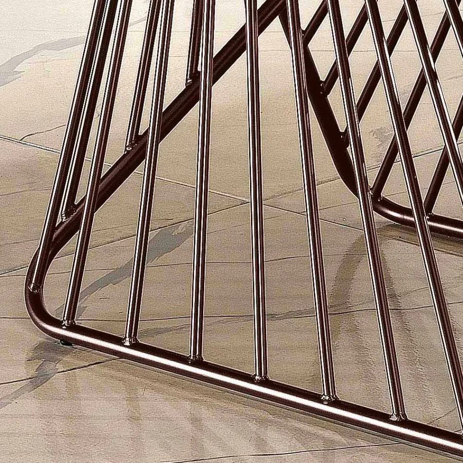 Eettafel in modern massief hout gemaakt in Italië, Mitia Viadurini