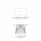 Eettafel in modern massief hout gemaakt in Italië, Mitia Viadurini