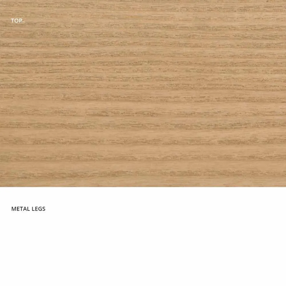 Eettafel in MDF hout en modern metaal gemaakt in Italië, Dionigi Viadurini