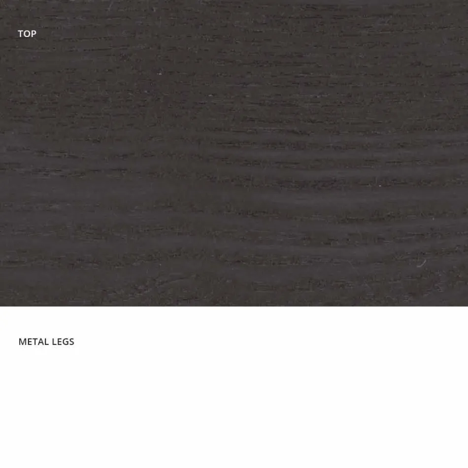 Eettafel in MDF hout en modern metaal gemaakt in Italië, Dionigi Viadurini