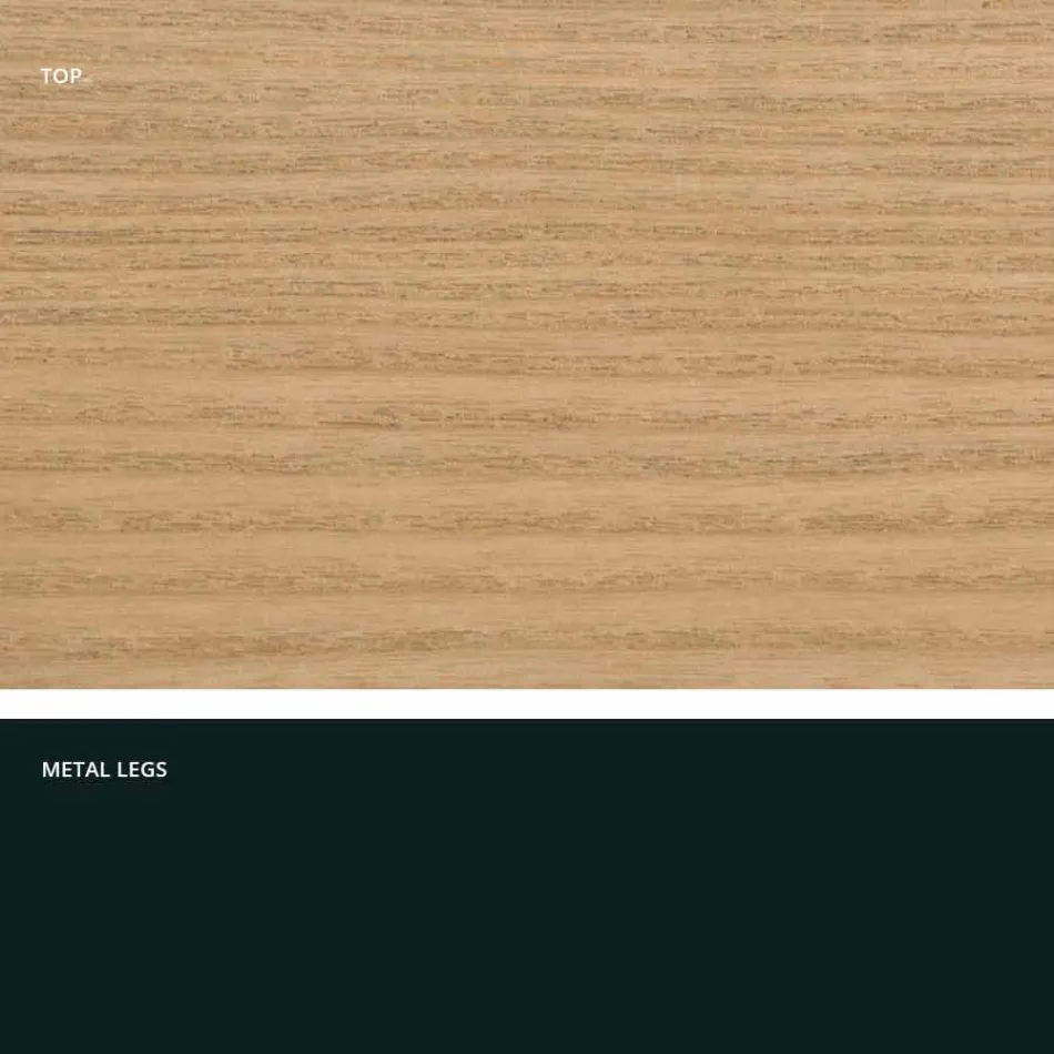 Eettafel in MDF hout en modern metaal gemaakt in Italië, Dionigi Viadurini