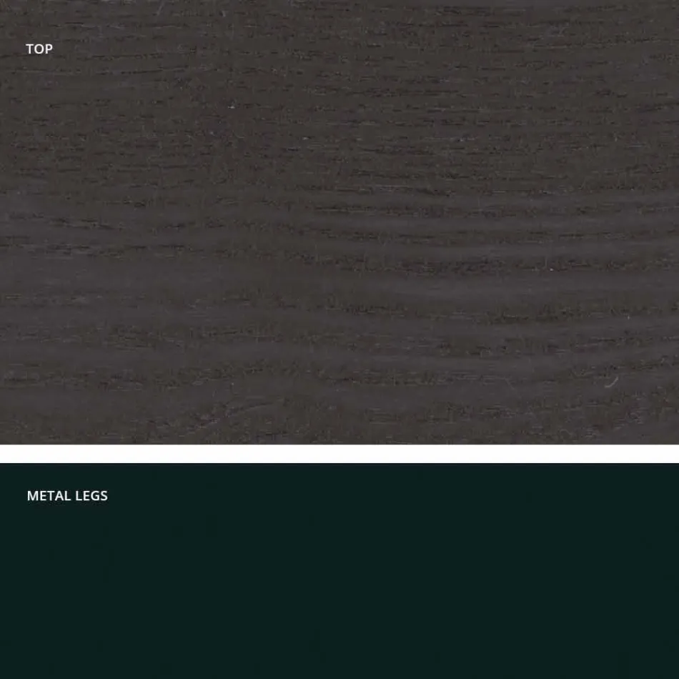 Eettafel in MDF hout en modern metaal gemaakt in Italië, Dionigi Viadurini