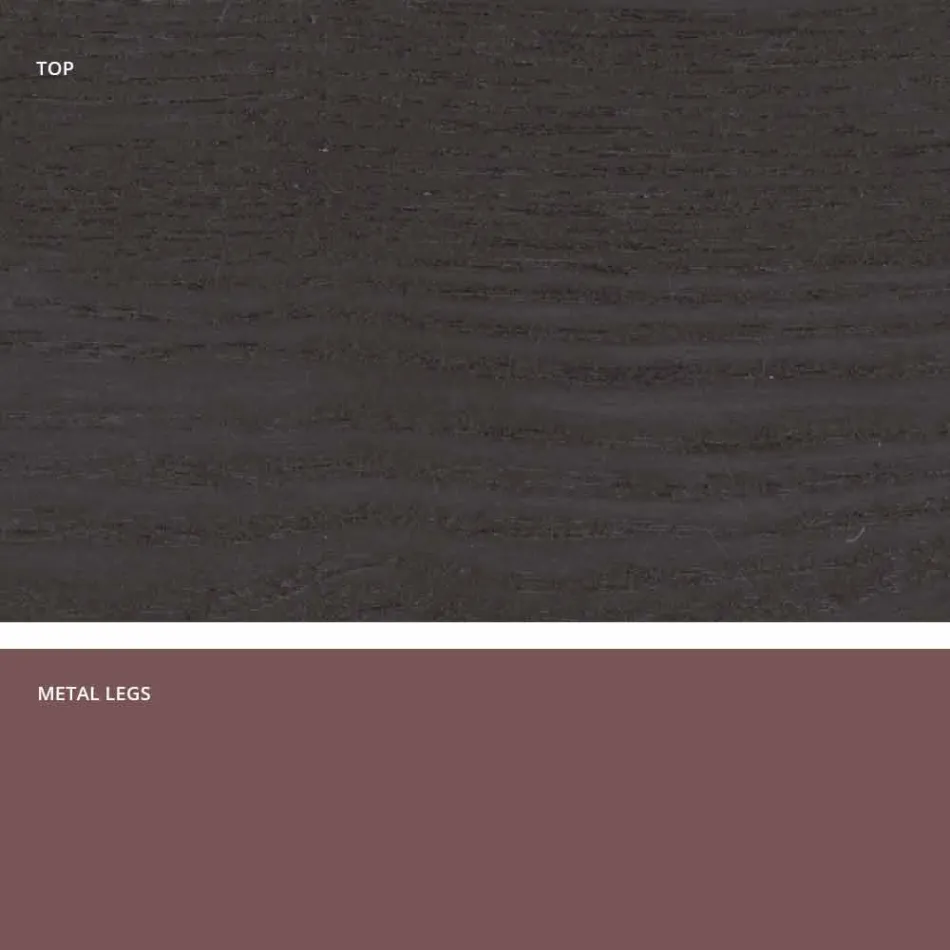 Eettafel in MDF hout en modern metaal gemaakt in Italië, Dionigi Viadurini