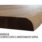 Eettafel in eikenhout en nuvolato koperkleur metaal Made in Italy - Patty Viadurini