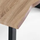 Eettafel in Mdf met poten in zwart gelakt staal - Cheetah Viadurini