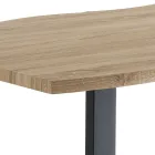 Eettafel in Mdf met poten in zwart gelakt staal - Cheetah Viadurini
