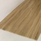 Eettafel in MDF houteffect en zwart metalen onderstel - Sunset Viadurini