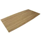 Eettafel in MDF houteffect en zwart metalen onderstel - Sunset Viadurini