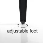 Eettafel in Mdf Eiken Afwerking en Mat Zwart Staal - Gherardo Viadurini