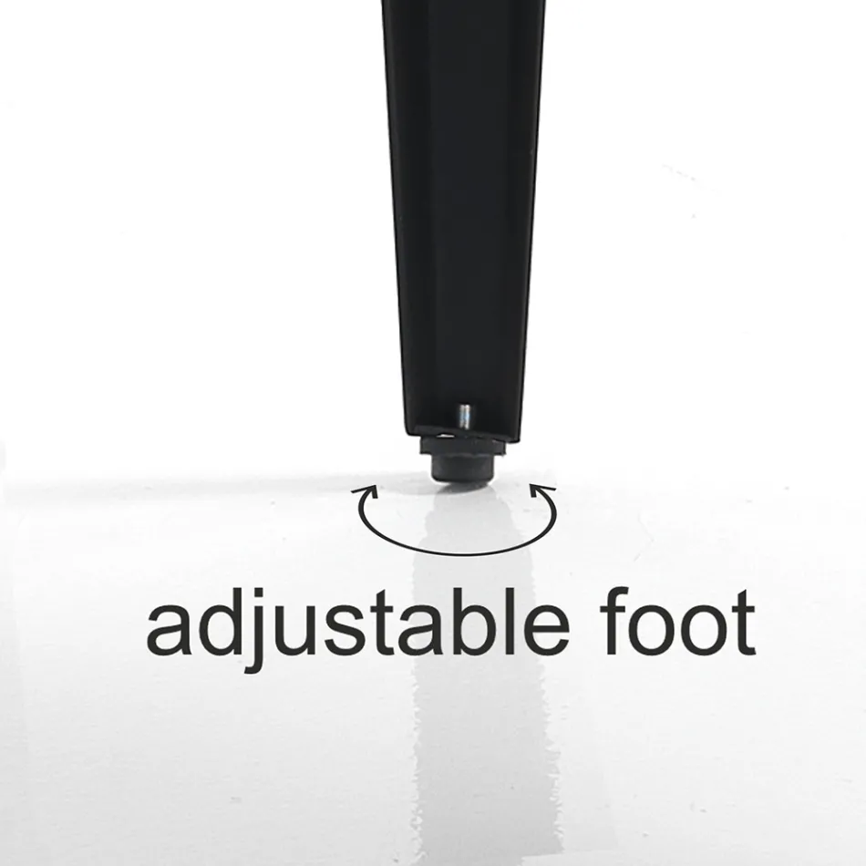 Eettafel in Mdf Eiken Afwerking en Mat Zwart Staal - Gherardo Viadurini