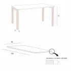 Eettafel in melamine en geverfd metaal Made in Italy - Remigio Viadurini