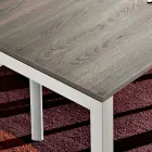 Eettafel in melamine en geverfd metaal Made in Italy - Remigio Viadurini