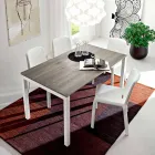 Eettafel in melamine en geverfd metaal Made in Italy - Remigio Viadurini