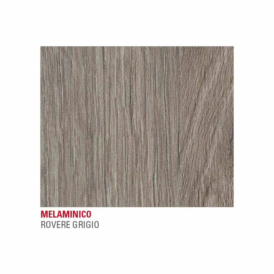 Eettafel in melamine en geverfd metaal Made in Italy - Remigio Viadurini