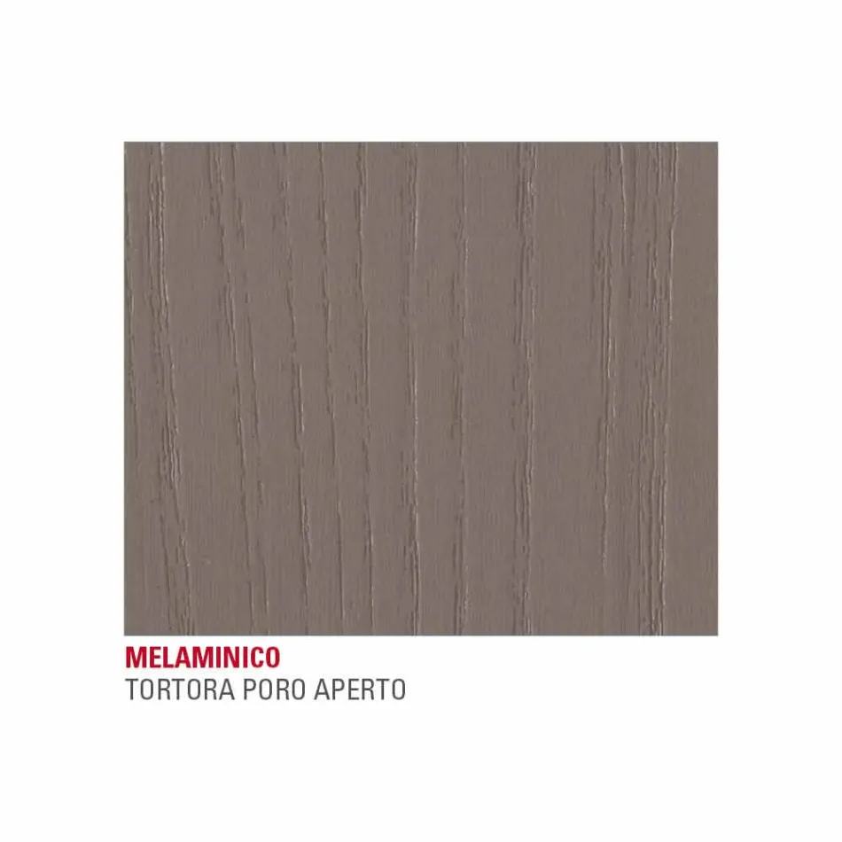 Eettafel in melamine en geverfd metaal Made in Italy - Remigio Viadurini