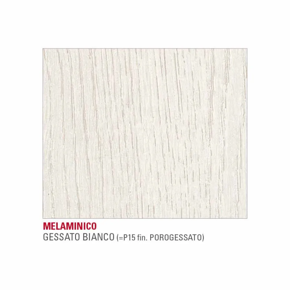 Eettafel in melamine en geverfd metaal Made in Italy - Remigio Viadurini