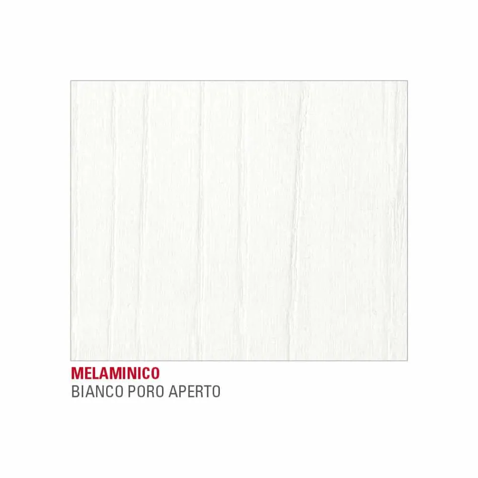 Eettafel in melamine en geverfd metaal Made in Italy - Remigio Viadurini