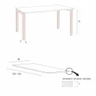 Eettafel in melamine en geverfd metaal Made in Italy - Remigio Viadurini