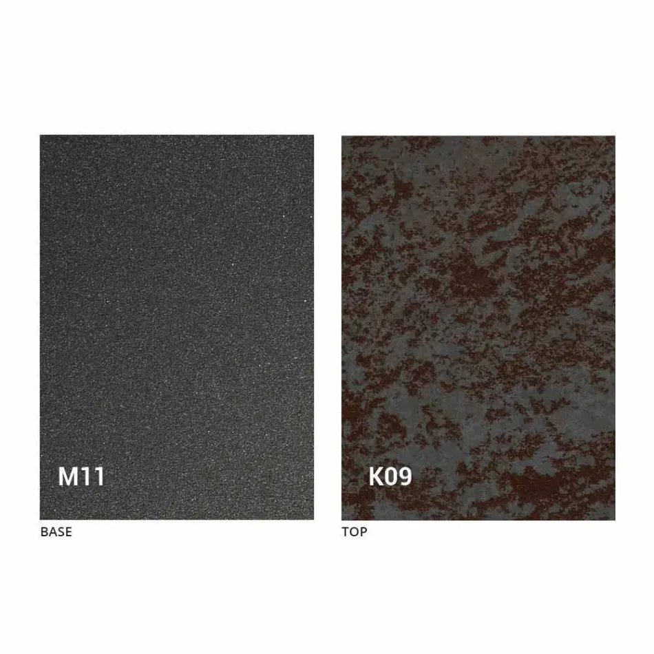 Metalen eettafel en keramisch blad Made in Italy Design - Anaconda Viadurini