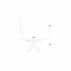 Metalen eettafel en keramisch blad Made in Italy Design - Anaconda Viadurini