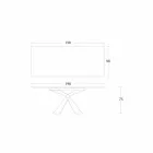 Metalen eettafel en keramisch blad Made in Italy Design - Anaconda Viadurini