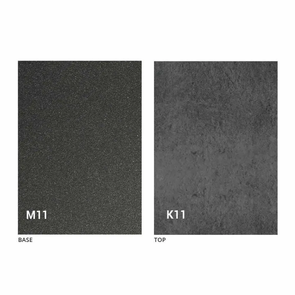 Metalen eettafel en keramisch blad Made in Italy Design - Anaconda Viadurini