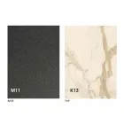 Metalen eettafel en keramisch blad Made in Italy Design - Anaconda Viadurini