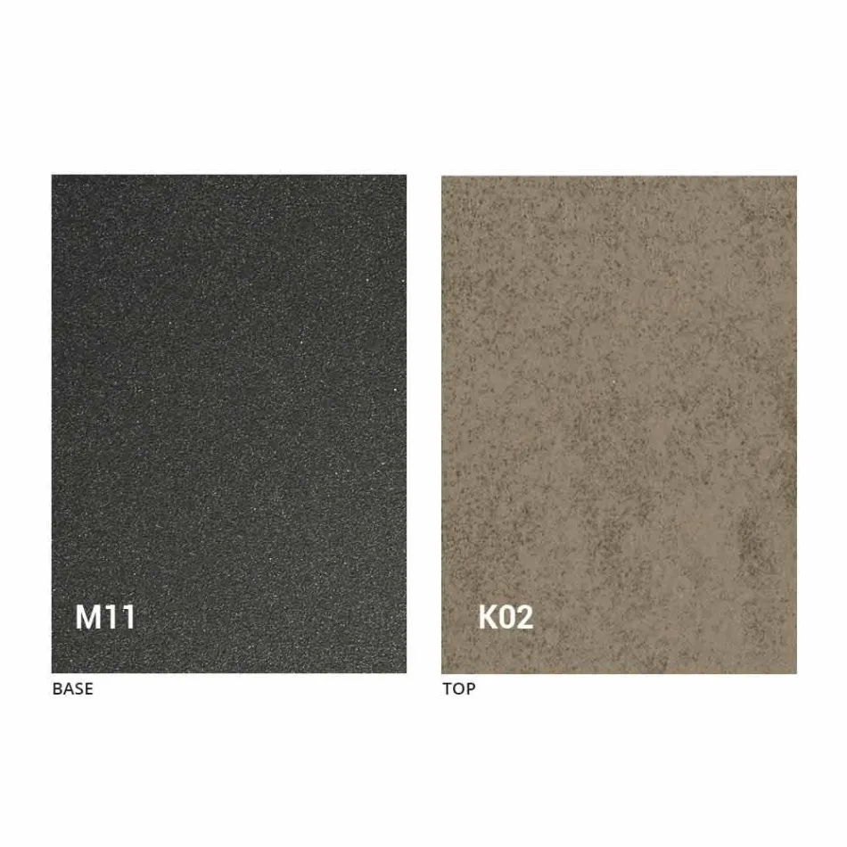 Metalen eettafel en keramisch blad Made in Italy Design - Anaconda Viadurini