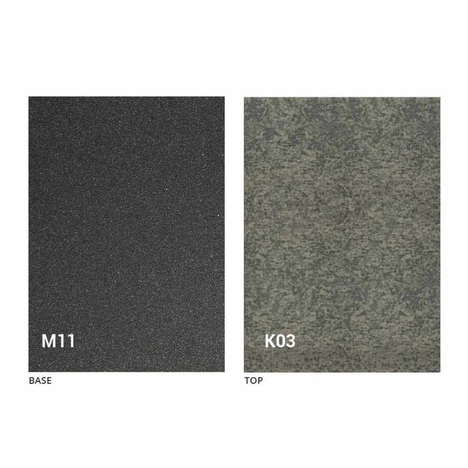 Metalen eettafel en keramisch blad Made in Italy Design - Anaconda Viadurini