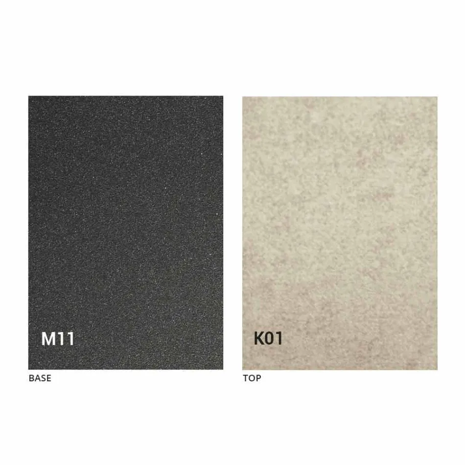 Metalen eettafel en keramisch blad Made in Italy Design - Anaconda Viadurini