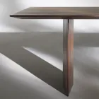 Eettafel van multiplex met een fineerlaag van thermisch behandeld essenhout - Aquarium Viadurini