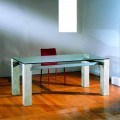 stenen eettafel en glas modern design EBEA