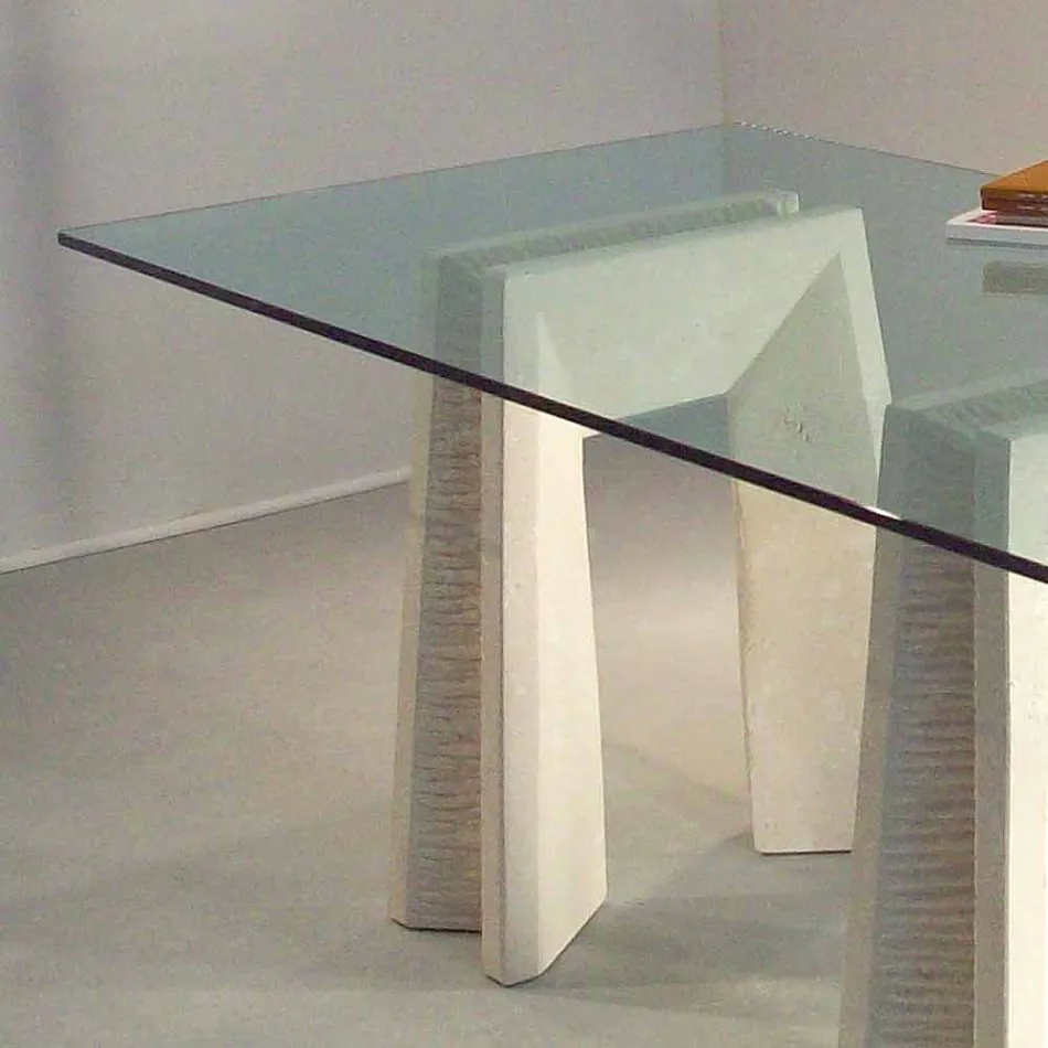stenen eettafel en modern design kristal Arianna Viadurini