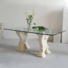 Stone eettafel en modern design kristal Medusa Viadurini