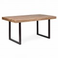 Eettafel in industriële stijl van hout en staal Homemotion - Molino