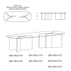 Glazen eettafel met rechthoekig blad Made in Italy - Charles Viadurini