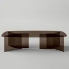 Glazen eettafel met rechthoekig blad Made in Italy - Charles Viadurini