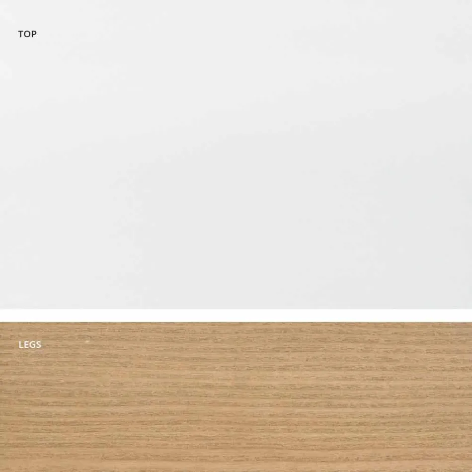 Eettafel in glas en massief hout gemaakt in Italië, Egisto Viadurini