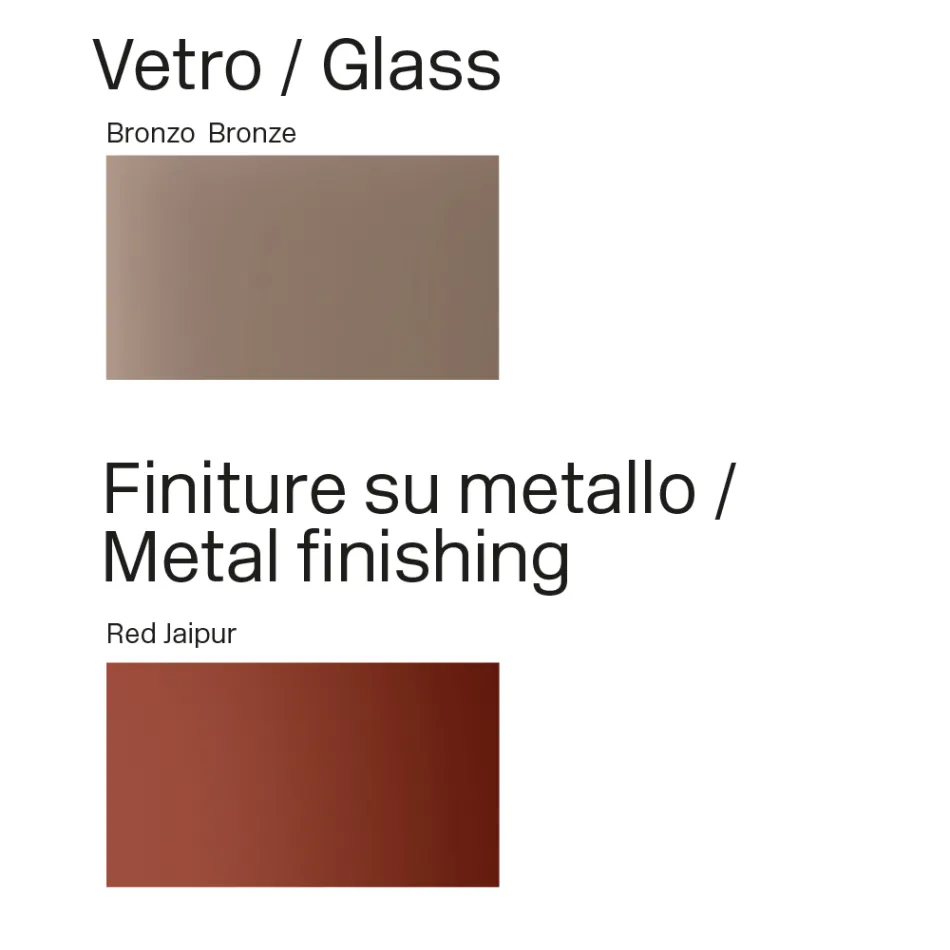 Moderne eettafel van glas en metaal, gemaakt in Italië - Duna Viadurini