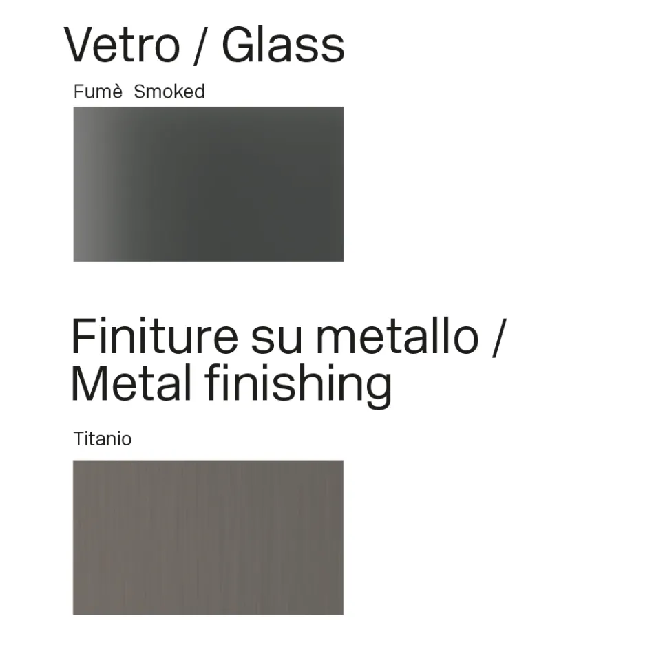 Moderne eettafel van glas en metaal, gemaakt in Italië - Duna Viadurini