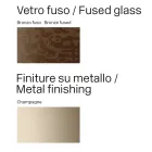 Design eettafel van Made in Italy, gemaakt van gefuseerd glas in brons of rookkleur - Moro Viadurini