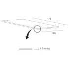 Luxe eettafel van gehard glas en metaal, gemaakt in Italië - Carlino Viadurini