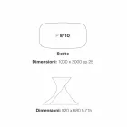 moderne witte eettafel in MDF eiken afwerking 100x200cm Clark Viadurini